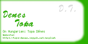 denes topa business card